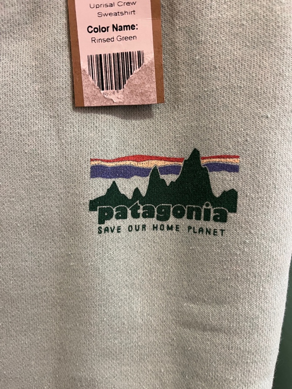 Patagonia uprisal 73 skyline crew rinsed green men med, women lg heavier warm - Picture 5 of 11